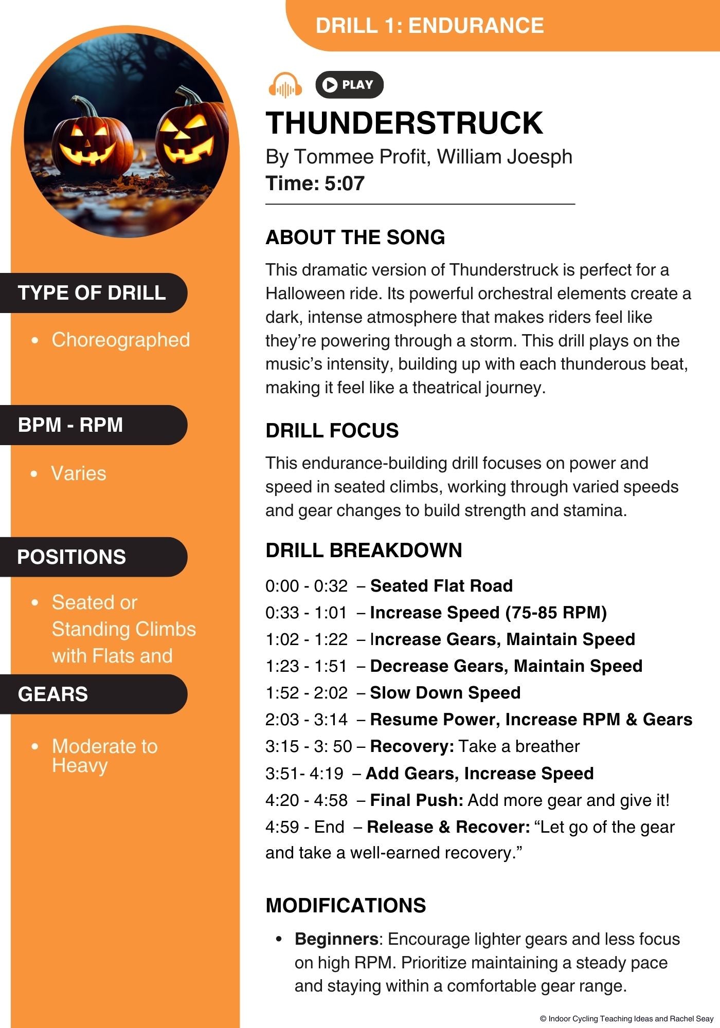 🎃 Halloween Ride • 70 Indoor Cycling Drills • Ebook (Released 2024)