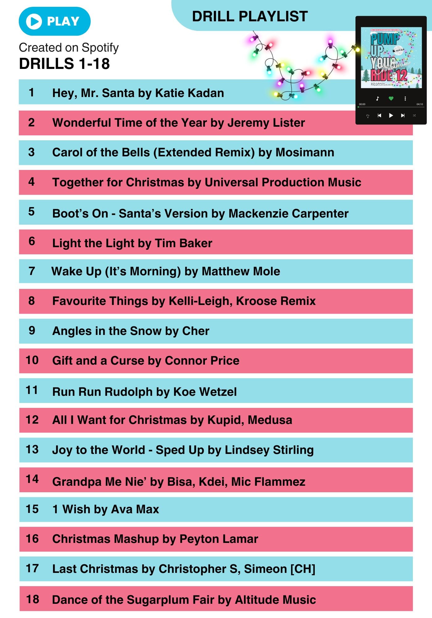 Pump Up Your Ride 12: Christmas Edition • 30 Indoor Cycling Drills • Ebook (Released 2024)