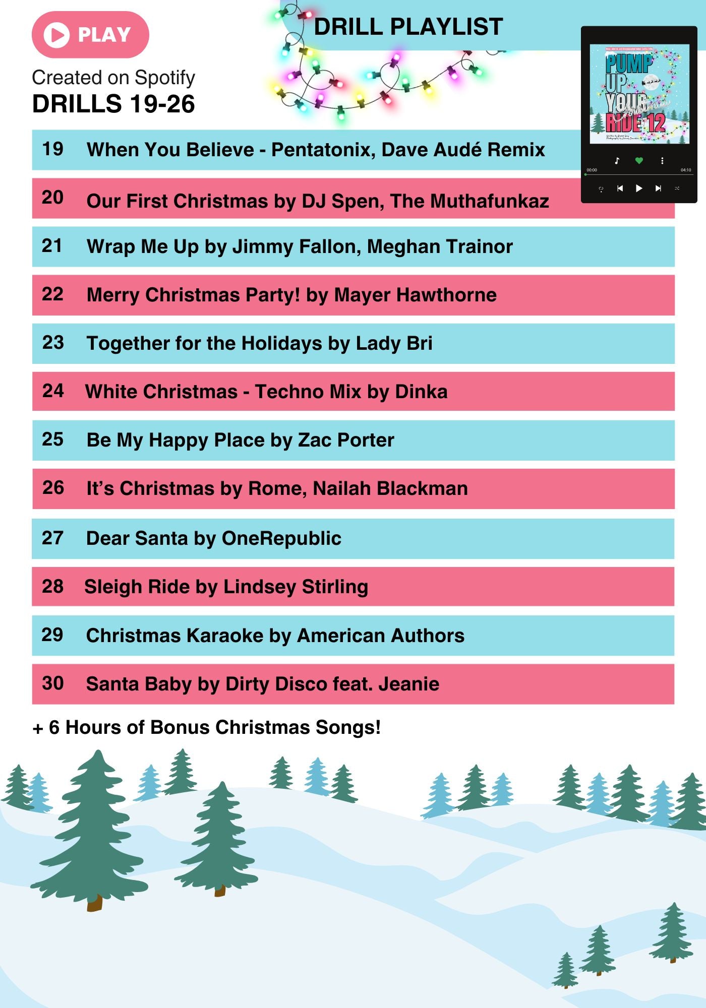 Pump Up Your Ride 12: Christmas Edition • 30 Indoor Cycling Drills • Ebook (Released 2024)