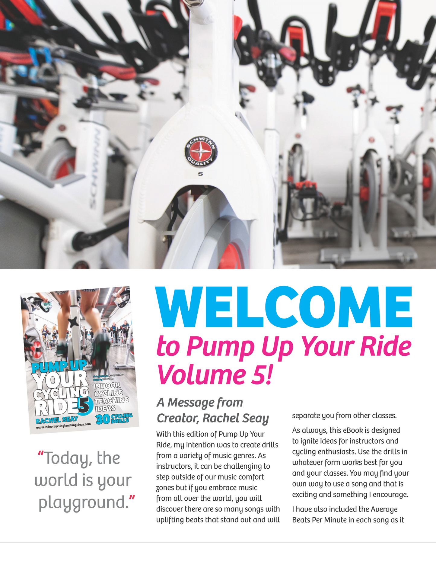 Pump Up Your Ride 5 • 30 Indoor Cycling Drills • Ebook (Released 2019)